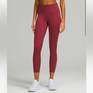 Fast and Free High-Rise Tight 25" *Brushed Nulux, Mulled Wine